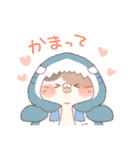 【夏】サメ！パーカー動物（個別スタンプ：35）