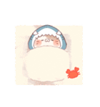 【夏】サメ！パーカー動物（個別スタンプ：37）