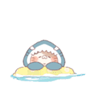 【夏】サメ！パーカー動物（個別スタンプ：38）