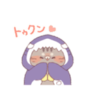 【夏】サメ！パーカー動物2（個別スタンプ：34）