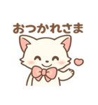 ピンクリボンねこの秋スタンプ（個別スタンプ：27）
