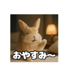 ポジティブなうさぎ（個別スタンプ：4）