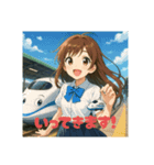 かわいい電車と鉄道ファン（個別スタンプ：2）