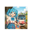 かわいい電車と鉄道ファン（個別スタンプ：3）