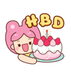 うさぎ：日常の言葉（個別スタンプ：34）