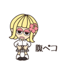 【予定/シンプル】ハピチャラガール☆3（個別スタンプ：1）