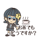 【予定/シンプル】ハピチャラガール☆3（個別スタンプ：3）