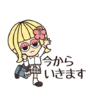 【予定/シンプル】ハピチャラガール☆3（個別スタンプ：25）