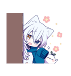 白猫少年【リメイク】（個別スタンプ：34）
