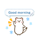 ゆるっと雪国の動物たちメッセージスタンプ（個別スタンプ：19）