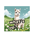 かわいいアルパカ_英語（個別スタンプ：14）