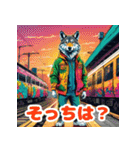 使える！レゲエのオオカミ_日本語（個別スタンプ：8）