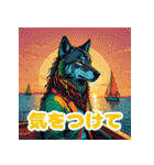 使える！レゲエのオオカミ_日本語（個別スタンプ：25）