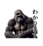 【あいづち】イケメンゴリラ（個別スタンプ：5）