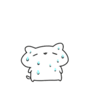 【夏】なんだかゆるいシロネコ（個別スタンプ：14）