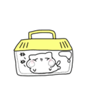 【夏】なんだかゆるいシロネコ（個別スタンプ：16）