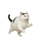 白い猫はとても太っています （NT）（個別スタンプ：25）