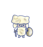 ポップコーン騎士団とニャン魔神（個別スタンプ：1）