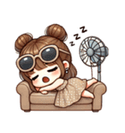 夏はこうやって崩れて可愛い（個別スタンプ：1）