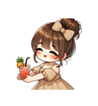 夏はこうやって崩れて可愛い（個別スタンプ：11）