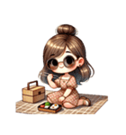 夏はこうやって崩れて可愛い（個別スタンプ：16）