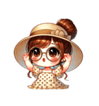 夏はこうやって崩れて可愛い（個別スタンプ：18）