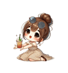 夏はこうやって崩れて可愛い（個別スタンプ：23）
