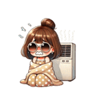 夏はこうやって崩れて可愛い（個別スタンプ：40）