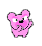 クマがピンクで悪いかよ 4  [アレンジ向き]（個別スタンプ：1）