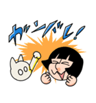 ナニマルくんとネコちゃんの大応援スタンプ（個別スタンプ：3）