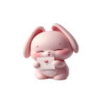 ピンクうさぎ「愛してる」（個別スタンプ：2）