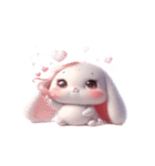 ピンクうさぎ「愛してる」（個別スタンプ：4）