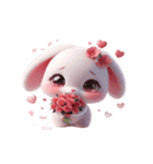 ピンクうさぎ「愛してる」（個別スタンプ：16）