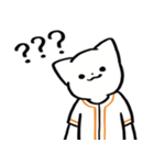 野球ねこ応援団・オレンジチームVer.その2（個別スタンプ：35）