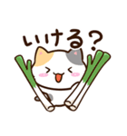 小さい三毛猫☆食事・飲み物（個別スタンプ：20）