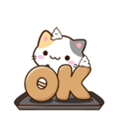 小さい三毛猫☆食事・飲み物（個別スタンプ：21）