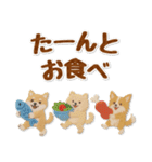 グルメわんこの下手かわフェルトスタンプ（個別スタンプ：35）