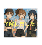 スポーツ選手三人組（個別スタンプ：6）