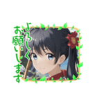 「よろしくお願いします」☆美少女日常挨拶（個別スタンプ：35）