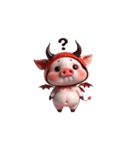 ムカつく悪魔ピンクブタ（個別スタンプ：3）