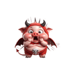 ムカつく悪魔ピンクブタ（個別スタンプ：4）