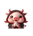ムカつく悪魔ピンクブタ（個別スタンプ：5）