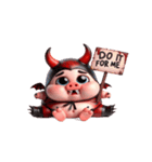 ムカつく悪魔ピンクブタ（個別スタンプ：8）