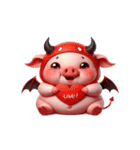 ムカつく悪魔ピンクブタ（個別スタンプ：10）