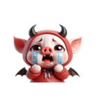 ムカつく悪魔ピンクブタ（個別スタンプ：32）