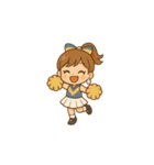 ‪✿ちゃんはな‪✿動く！使える！可愛い女の子（個別スタンプ：1）