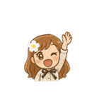 ‪✿ちゃんはな‪✿動く！使える！可愛い女の子（個別スタンプ：11）