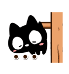 【飛び出す】おもしろいクロネコすたんぷ（個別スタンプ：4）