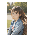 Denim and Smile,A Moment in the Parkzero（個別スタンプ：4）