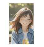 Denim and Smile,A Moment in the Parkzero（個別スタンプ：32）